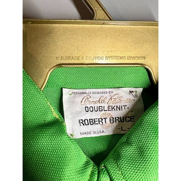 Vintage Arnold Palmer Robert Bruce Mens Large Polo Shirt Green NWT Golf - Picture 6 of 14